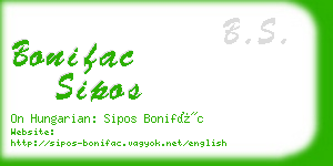 bonifac sipos business card